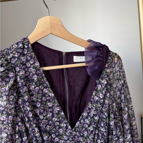 Astr Purple Floral Maxi Dress M - Picture 13 of 13